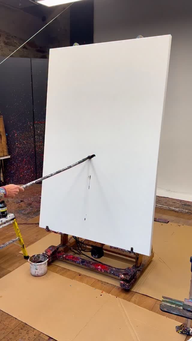 Sounds of the studio 🎨🔉#art #painting #artist #newyork #artprocess
