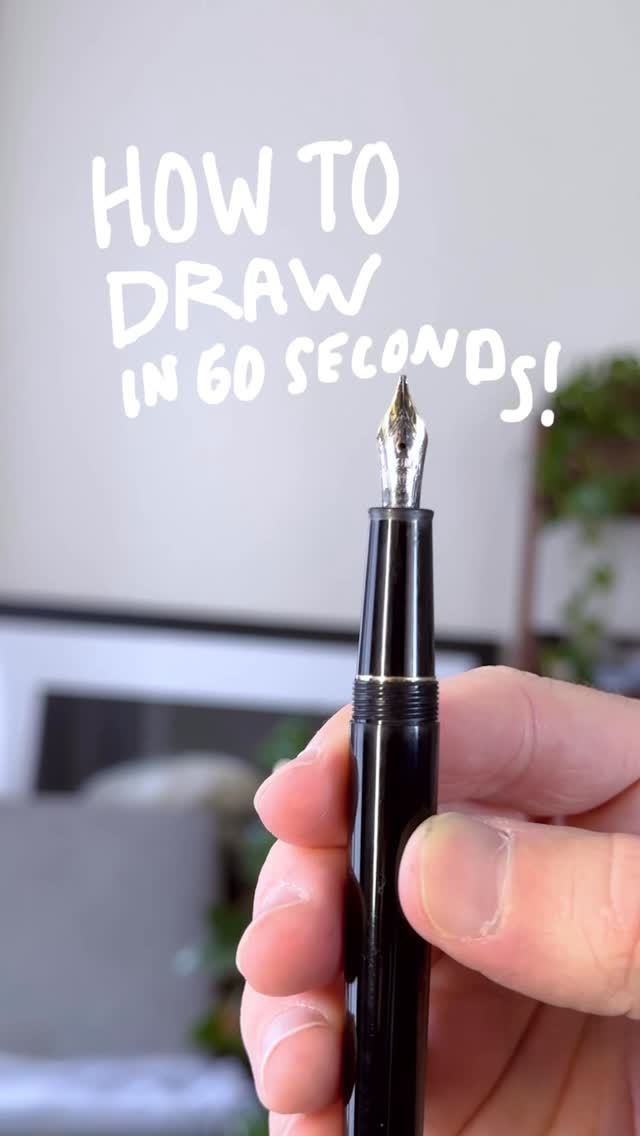 How to Draw—or at least get started!—in a minute. This exercise is called pure contour line drawing and it offers beginn