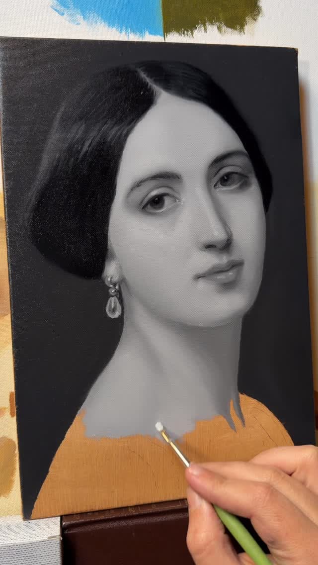 A little bit of classical painting in timelapse 🙃
This I just a gresaille that will serve as a base layer for the colo
