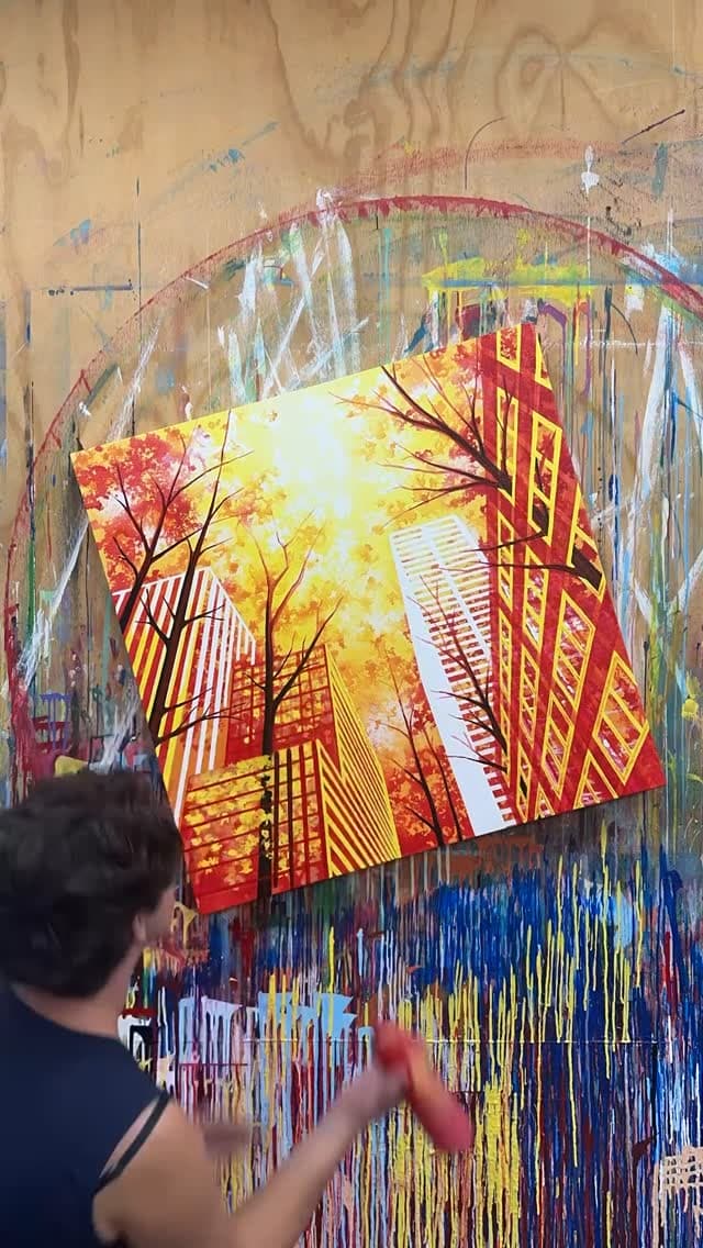 Here’s the full timelapse video for this fun piece! It’s funny how this one came together. I used brushes to paint the n