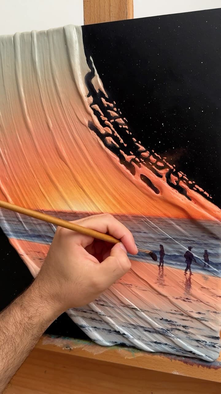 …and we go on, fleeting witnesses to the universe unfolding.
•
#art #painting #oilpaint #brushstrokesintime #davidambarz