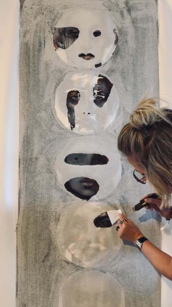 Let’s cut, glue, paint, and tear it up…
#artprocess #collage #artcollector #inspireothers