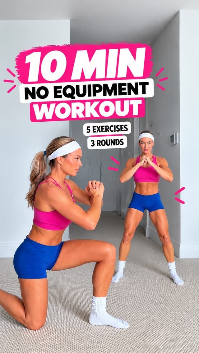 No time to exercise? This 10-minute home workout is for you! 💪🏼
No gym, no equipment, no excuses about not having eno