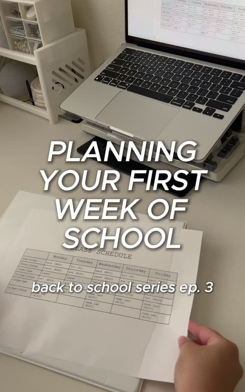 ep 3. the first week of school is scary but SO important! here’s how to plan #studytok #StudyTips #backtoschool #backt