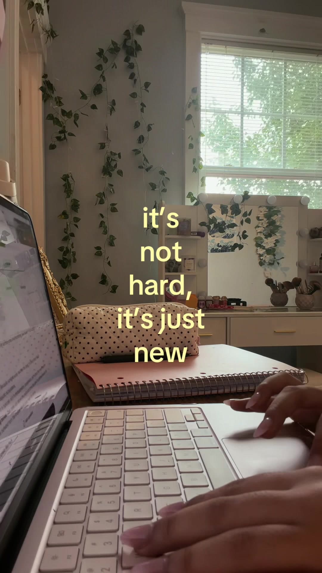 it’s just new🤍 #studytok #studentlife #studymotivation #pushyourself #studywithme