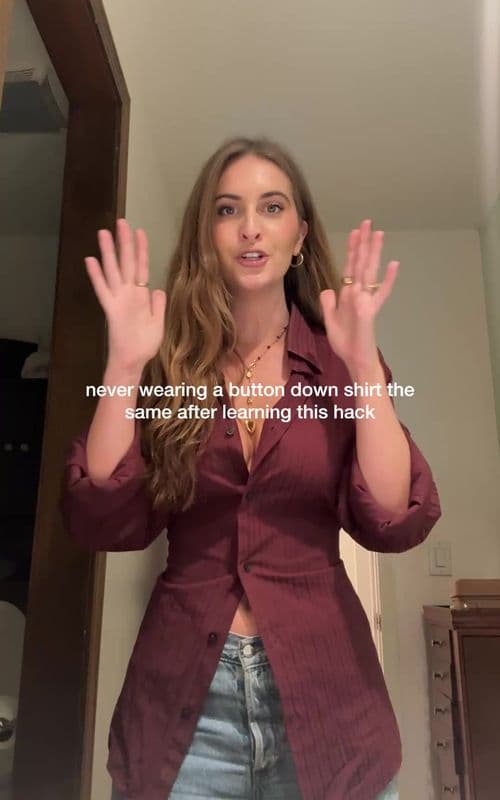 Okay, I think this button down shirt hack just changed my life!! You can find the clamp I used, as well as a bunch of o