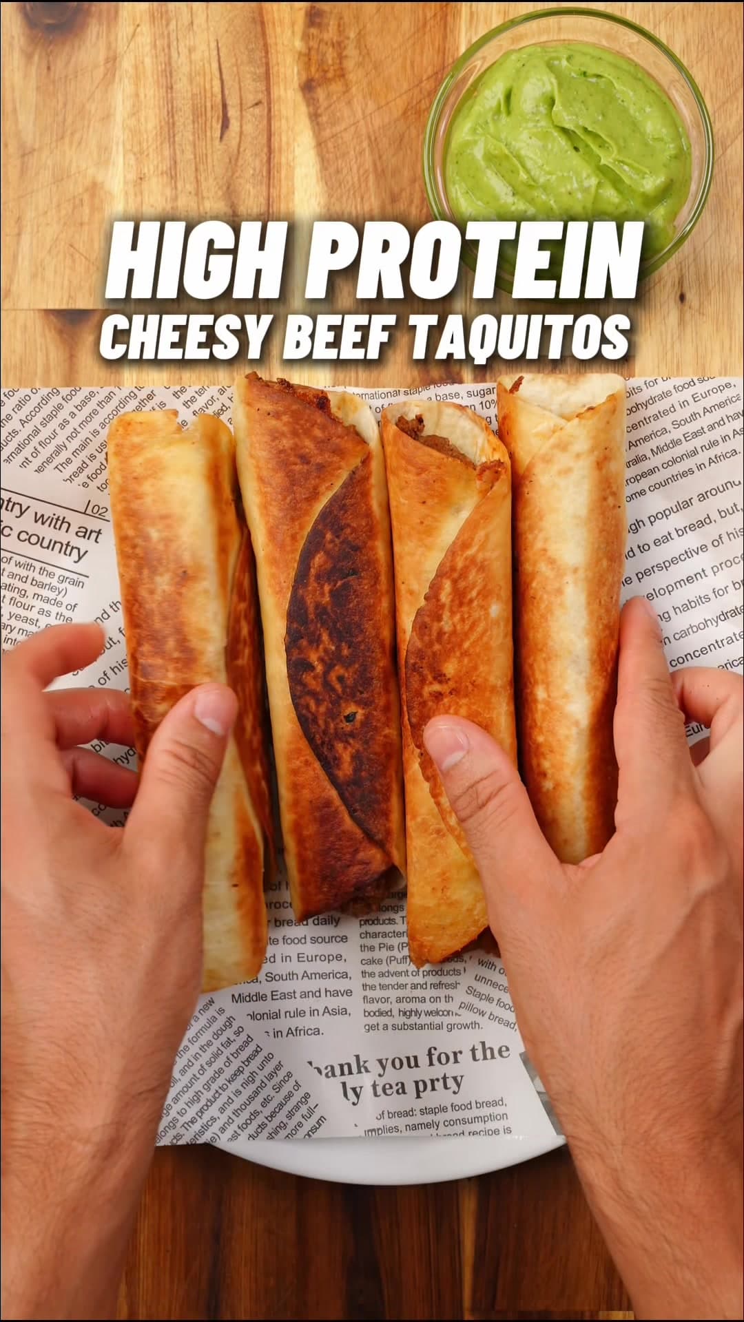 High Protein Crispy Beef Taquitos! 🔥🌮 35g Protein! ONLY 300 calories each, easy high protein snack 😮💨 Checkout my B