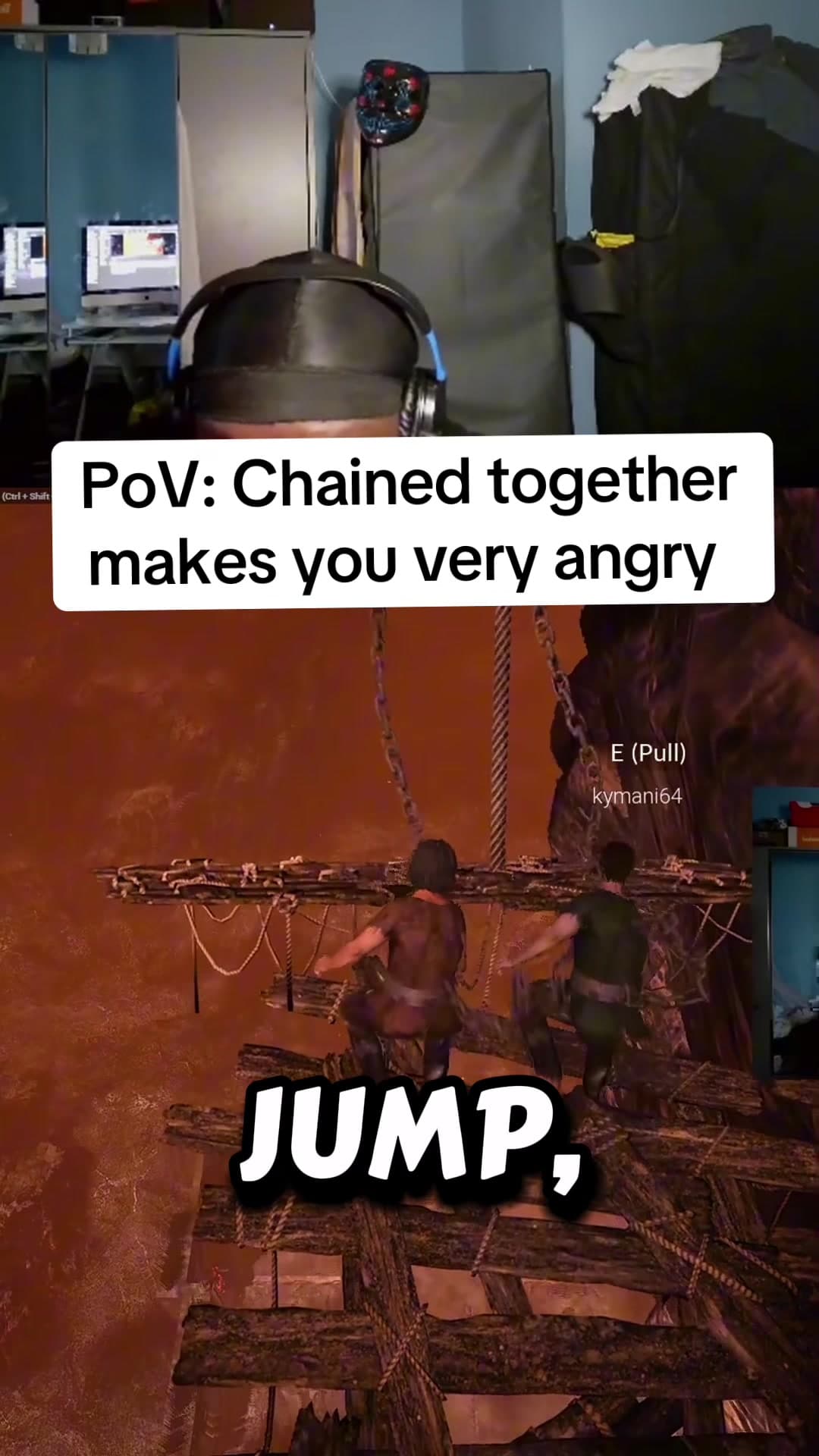 Can't believe we beat the game😂 #chainedtogether #fyp #gaming #gamingclips #viral