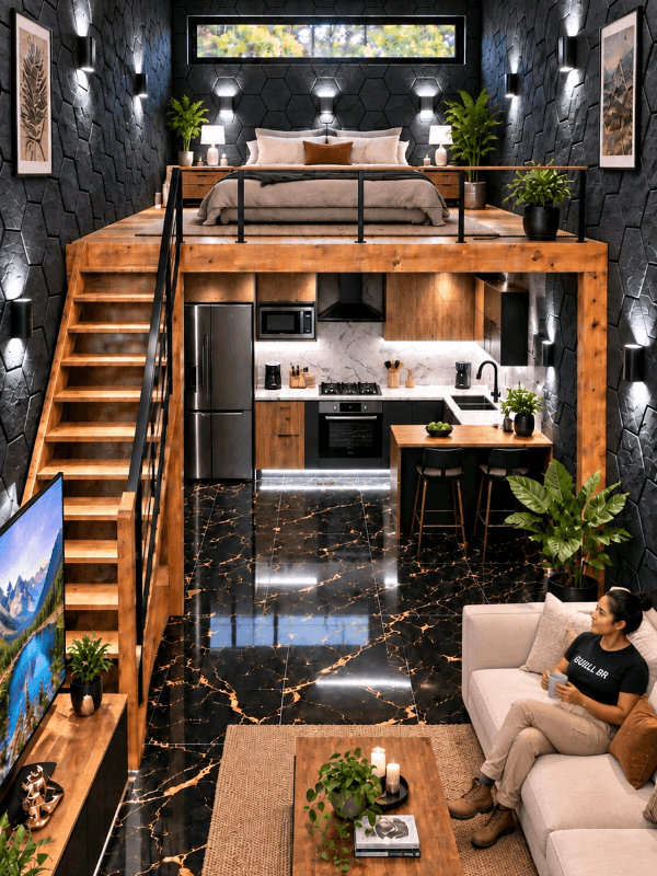 6×4m Tiny Home Transformation 🏡✨ #TinyHome #HomeTransformation #InteriorDesign #LuxuryHome #smallspacedesign