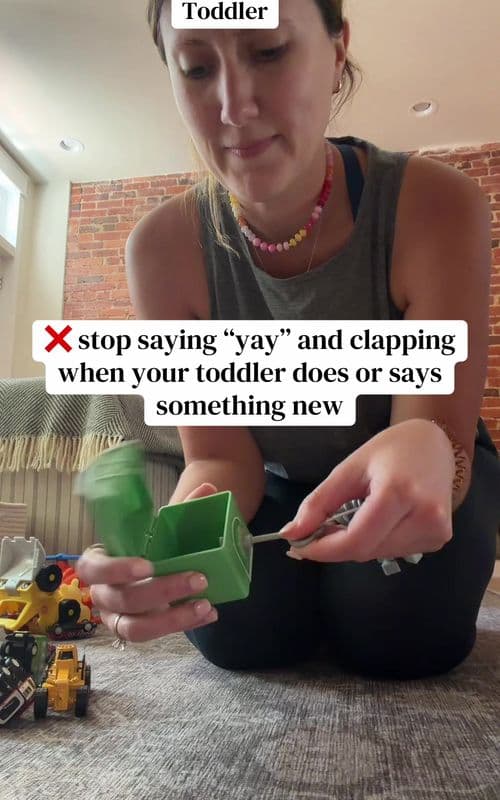 A better way to respond to your baby or toddler when they do something new or exciting! #speechtherapist #speechtherapy
