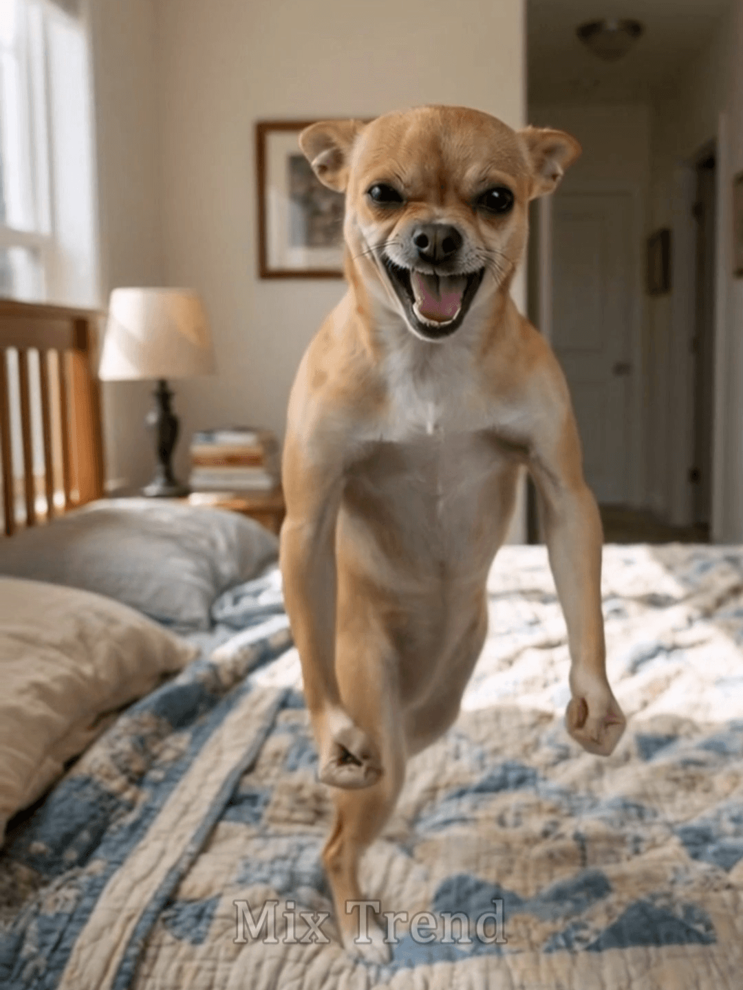لما تعمل فيها شبح وانت اصلا على الله حكايتك 😂😂 #foryou #viral #ai #dog #funny