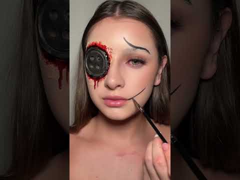 Coraline inspo: spooky makeup vibes #coraline #makeup #halloween
