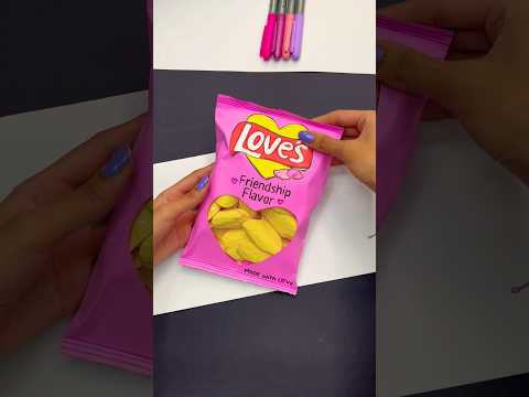 DIY BFF Chips bag Idea ππ #shorts #craft #diy #tutorial #crafts #gift #artist #creative #art