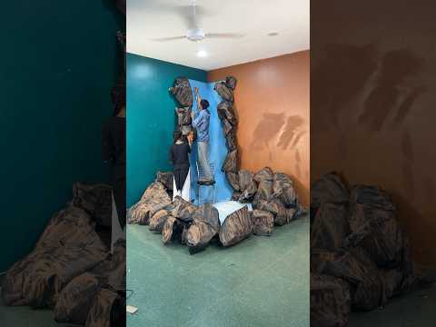 Indoor waterfall β²οΈ DIY using cardboard #shorts #make #waterfall #crafts #cardboardcraft