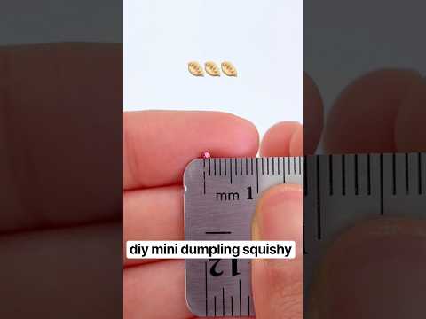 DIY Viral Mini Dumpling Squishy….BUT Even Smaller 🥟 #diy #squishy #crafts #challenge