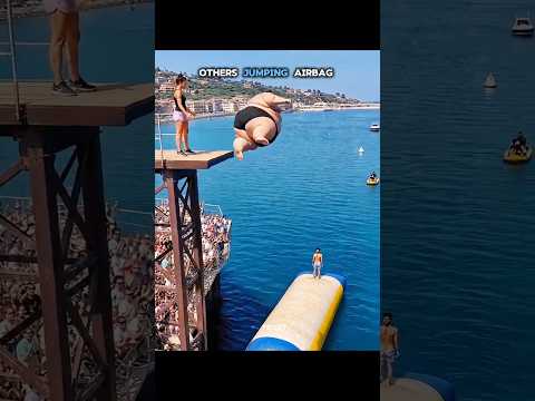 Others jumping airbag vs last one ๐ || #shorts