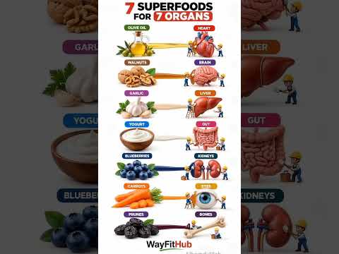 7 foods for 7 important body parts.❤️#shorts #healthylifestyle