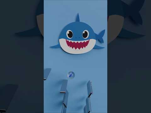 baby shark - Marble Music #marblemusic #marbleasmr #satisfying #relaxing #music